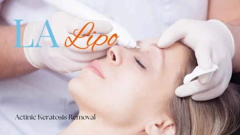 Woman receiving Actinic Keratosis Removal Treatment Higham Ferrers