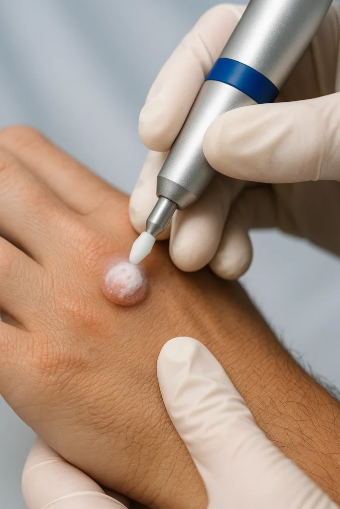 example of wart removal Higham Ferrers using cryopen