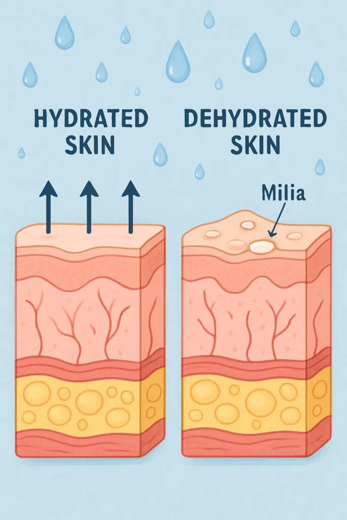 The importance of hydration and milia production Higham Ferrers