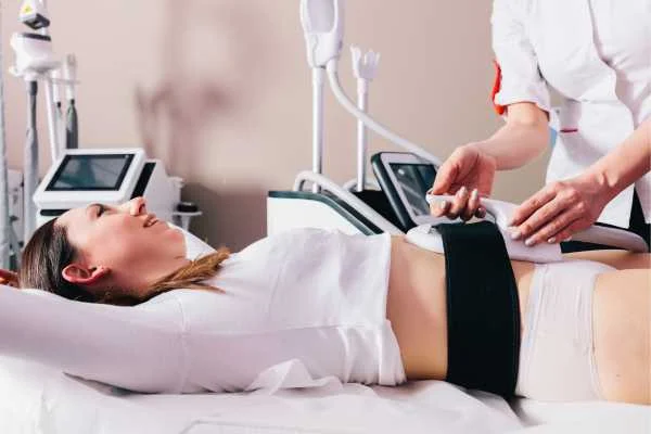 woman having body sculpting to help improve her body image and her mental health Higham Ferrers