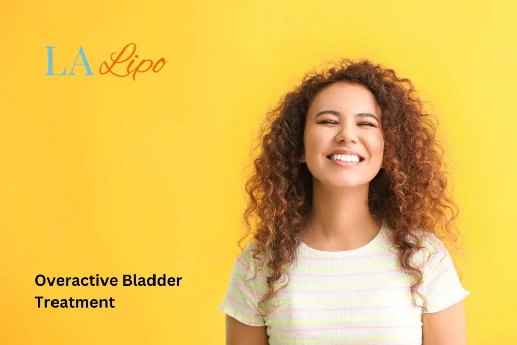 woman smiling about overactive bladder treatment Higham Ferrers solutions